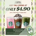 Starbucks - Any Tall Drink At $4.90 - sgCheapo