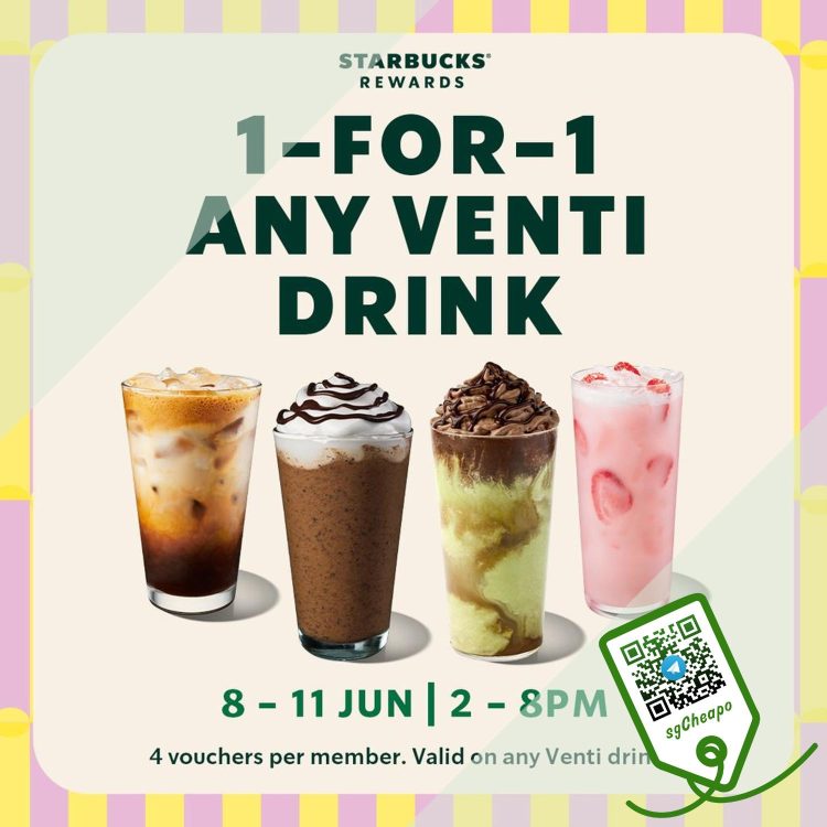 Starbucks - Buy 1 Get 1 Venti Drink - sgCheapo