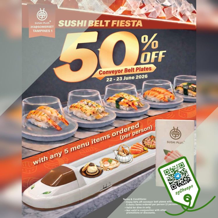 Sushi Express - 50% OFF Conveyor Belt Plates - sgCheapo