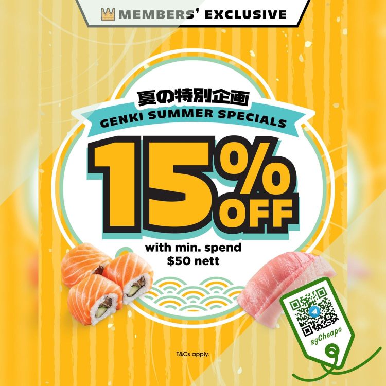 Genki Sushi - 15% OFF Genki Members - sgCheapo