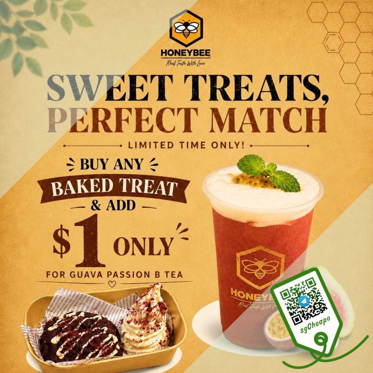 Honeybee - $1 Guava PassiFruit B Tea - sgCheapo