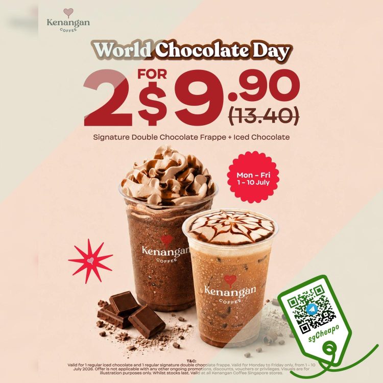Kenangan Coffee - 2 Chocolate Favourites FOR S$9.90 - sgCheapo