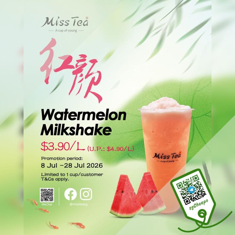 Miss Tea - $3.90 Watermelon Milkshake - sgCheapo