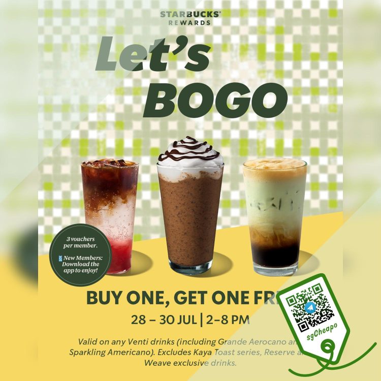 Starbucks - Buy 1 Get 1 FREE All Venti Beverages - sgCheapo