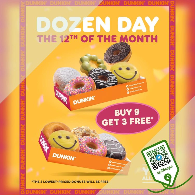 Dunkin' Donuts - Buy 9 Get 3 Free Donuts - sgCheapo