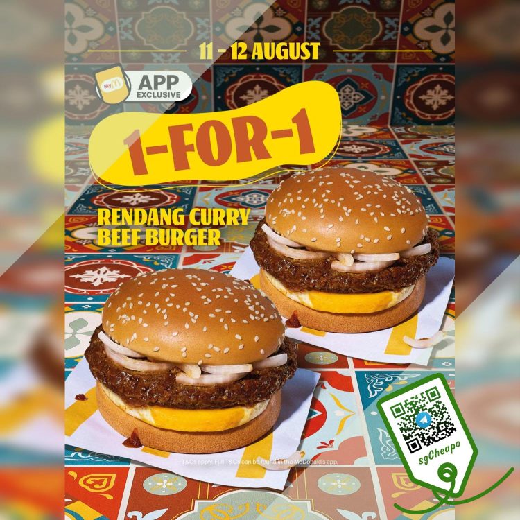 McDonald's - 1-FOR-1 Rendang Curry Beef Burger - sgCheapo