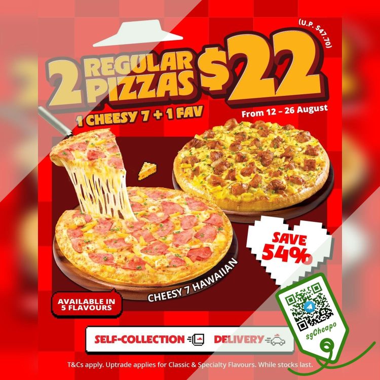 Pizza Hut - 2 FOR $22 Regular Or $33 FOR Large - sgCheapo