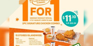 Popeyes - 1 FOR 1 Chicken Combo - sgCheapo