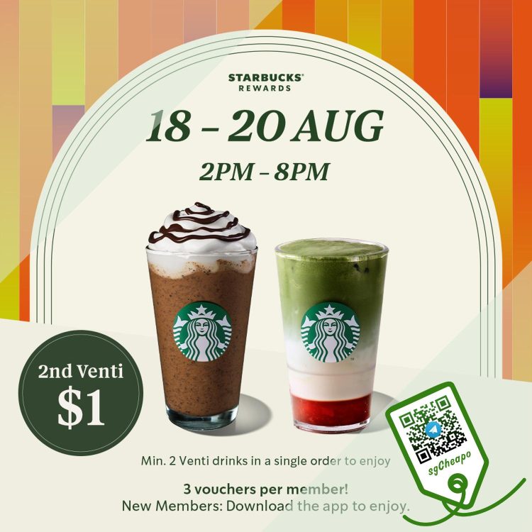 Starbucks - 2nd Venti Drink $1 - sgCheapo