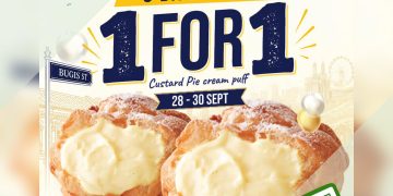 Beard Papa's - Buy 1 Get 1 FREE Custard Pie Cream - sgCheapo