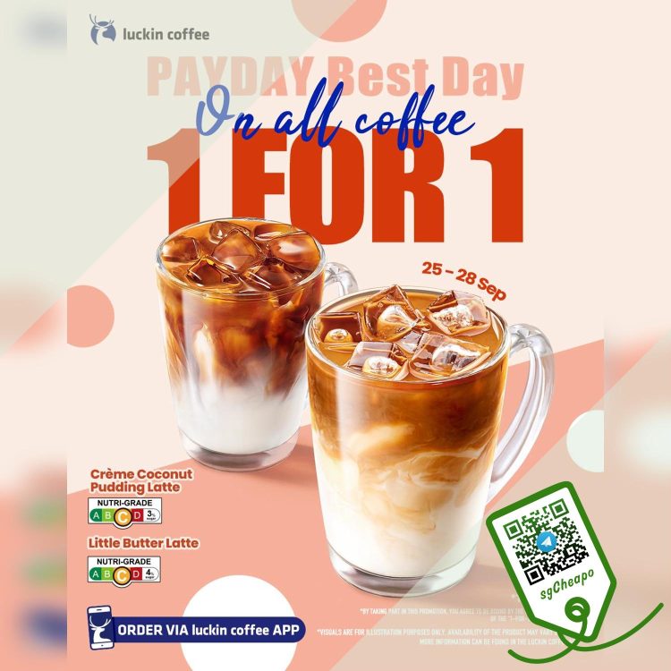 Luckin coffee - 1-FOR-1 All Coffee - sgCheapo