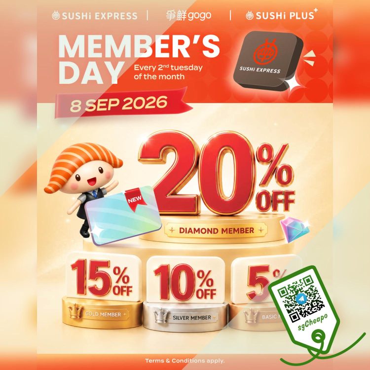 Sushi Express - Up To 20% OFF Members Day - sgCheapo