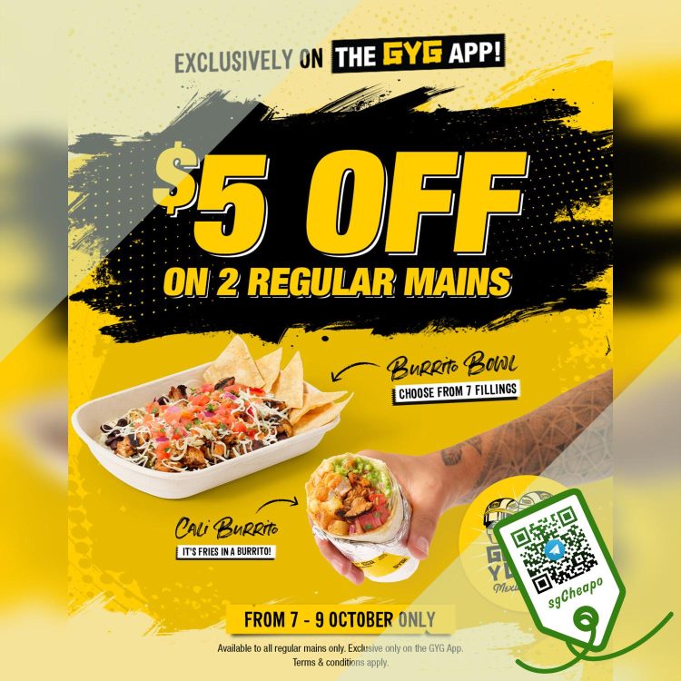 Guzman Y Gomez - $5 OFF On 2 Regular Main - sgCheapo
