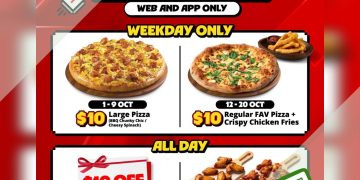 Pizza Hut - $10 Online Exclusive Deals - sgCheapo