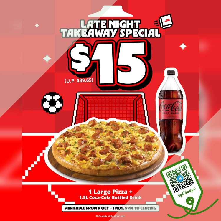 Pizza Hut - $15+ Late Night Takeaway Special - sgCheapo